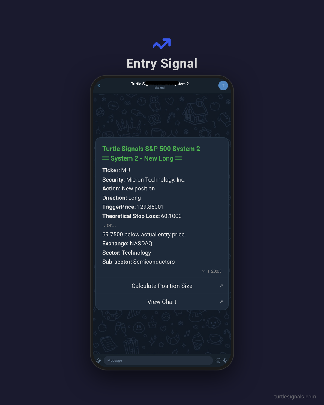 MU entry signal card